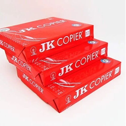 JK Copier Paper - A4, 80 GSM. Colour · White Ideal for quality photocopying Suitable for any job on office printer